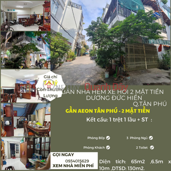 EXTREMELY RARE Social house for sale 2 frontage Duong Duc Hien 65m2, 1st floor, 7.5 billion Sales Listings