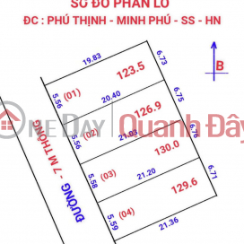 Beautiful land for sale in Phu Minh Commune, Soc Son District, Hanoi, area 129.6m2, price 26 million VND\/m2. _0