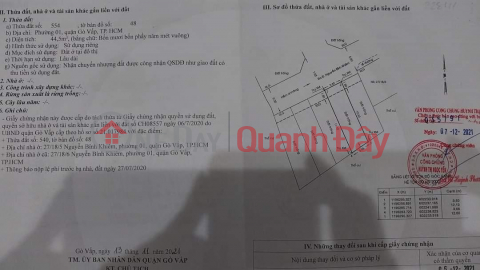 I am the owner, need to sell land in car alley 27\/18 Nguyen Binh Khiem, Ward 1, Go Vap, Ho Chi Minh _0