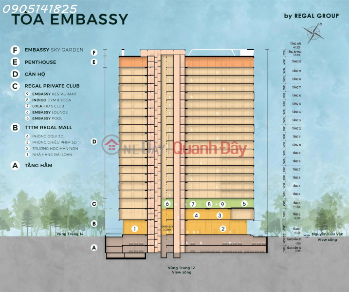 đ 4,95 tỷ, Bán căn hộ 2PN – Regal Complex Đà Nẵng