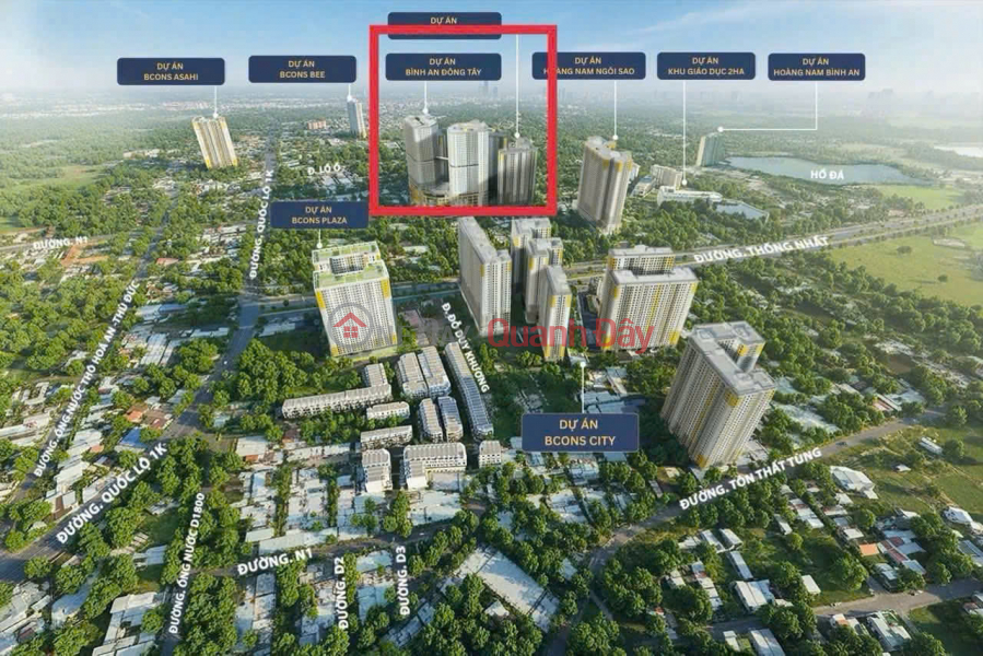 CHỈ 150 TR SỞ HỮU THÁP ĐÔI BCONS CENTER CITY đ.Thống Nhất P. Đông Hòa- PHỒN HOA CHUẨN MỰC THƯỢNG LƯU | Việt Nam, Bán | đ 3,25 tỷ