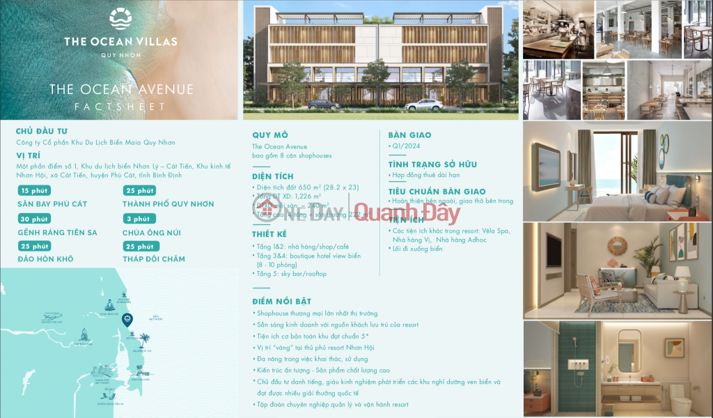 Property Search Vietnam | OneDay | Cho thuê | Niêm yết bán Bán Shophouse tại dự án Ocean Avenue ở Nhơn Hội, Quy Nhơn