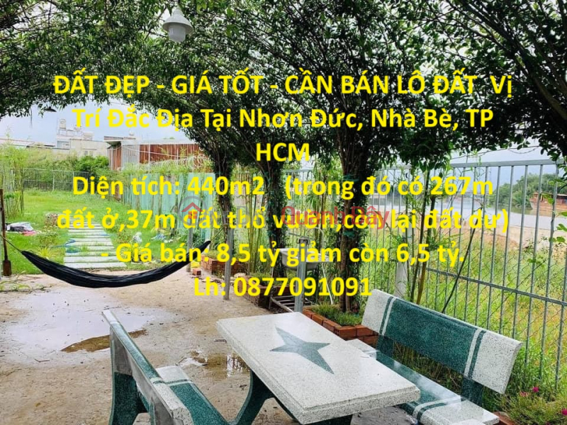 ĐẤT ĐẸP - GIÁ TỐT - CẦN BÁN LÔ ĐẤT Vị Trí Đắc Địa Tại Nhơn Đức, Nhà Bè, TP HCM Niêm yết bán