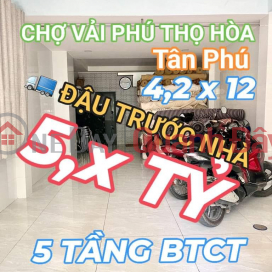 Nhà Siêu rẻ Phú Thọ Hòa - Tân Phú - 4,2 x 12, 4 tầng, nhỉnh 5 tỷ _0