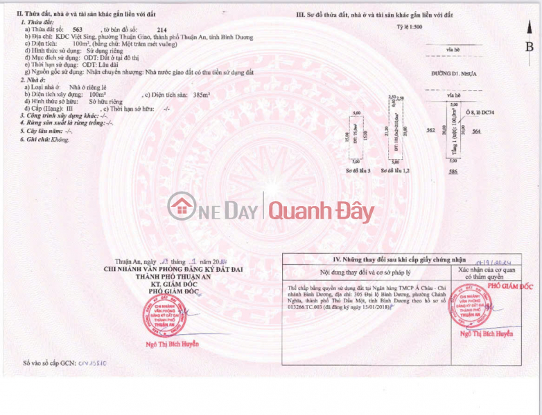 Property Search Vietnam | OneDay | Nhà ở, Niêm yết bán | NHÀ ĐẸP - MẶT TIỀN- Chính Chủ Bán Gấp Nhà Đường D1, KDC Vietsing, Thuận An, TP HCM