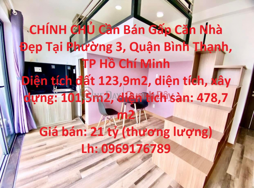 GENERAL Urgent Sale Beautiful House In Ward 3, Binh Thanh District, Ho Chi Minh City Sales Listings