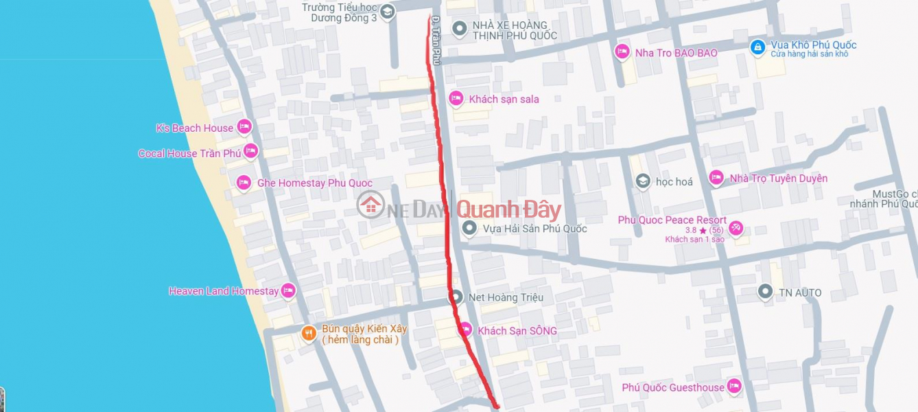 Property Search Vietnam | OneDay | Nhà ở | Niêm yết bán Bán đất MT Trần Phú, Dương Đông – 180m² thổ cư – có sẵn nhà – 16 tỷ