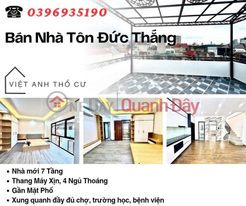 Bán nhà Phố Tôn Đức Thắng, 7 Tầng Thang Máy, Ngõ Nông Gần Mặt Phố, Giá: 14.5 Tỷ, Lh: 0396935190. _0