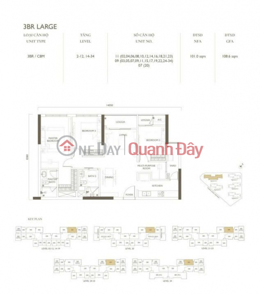 Property Search Vietnam | OneDay | Residential | Sales Listings, Owner urgently needs to sell - a superb 3-bedroom apartment in the central S6 Lumi Hanoi building.