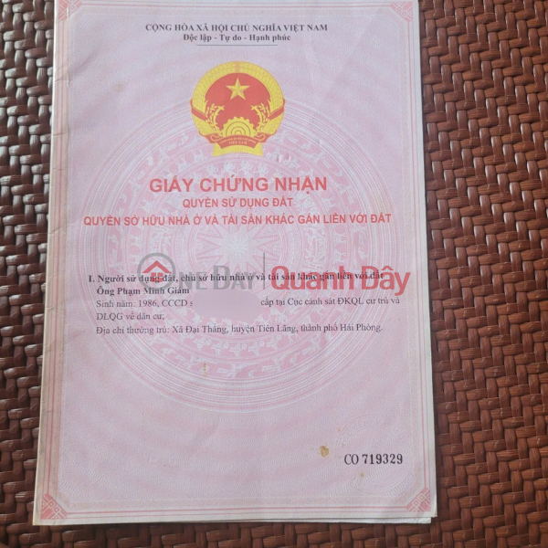 Property Search Vietnam | OneDay | Nhà ở Niêm yết bán NHÀ ĐẤT CHÍNH CHỦ- GIÁ TỐT BÁN NHANH ĐẤT TẶNG KÈM NHÀ vị trí tại huyện Tiên Lãng thành phố Hải Phòng