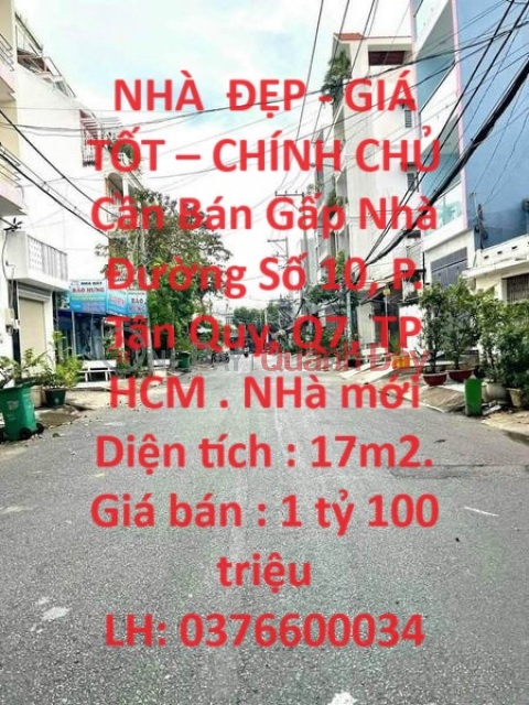 BEAUTIFUL HOUSE - GOOD PRICE - OWNER Needs to Sell Alley House Urgently Located in District 7, HCM _0