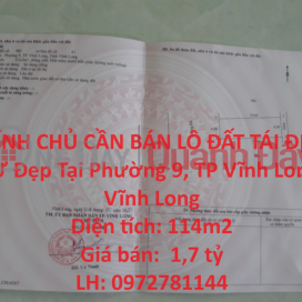 OWNER NEEDS TO SELL Beautiful RESETTLEMENT LOT OF LAND IN Ward 9, Vinh Long City, Vinh Long _0