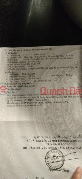 Property Search Vietnam | OneDay | Residential, Sales Listings HOT DEAL - OWNER SELLING DIRECTLY - SPECIAL PRICE! HOUSE FOR SALE QUICKLY IN GO VAP DISTRICT, HO CHI MINH CITY.