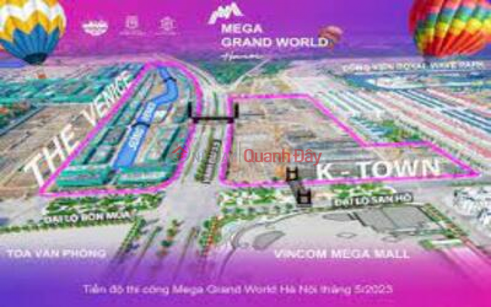 Property Search Vietnam | OneDay | Văn phòng / Bất động sản Thương mại, Niêm yết bán Mở bán dự án Mega Grand World Hà Nội - Chợ Tây bên sông, phố Đông bên biển, sinh lợi 24/7