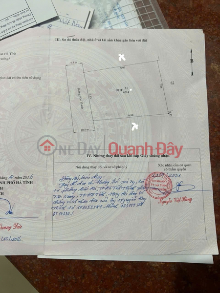 Property Search Vietnam | OneDay | Nhà ở Niêm yết bán NHÀ VỊ TRÍ ĐẸP - GIÁ TỐT CẦN BÁN Căn Nhà Tại Phường Tân Giang, TP. Hà Tĩnh, Tỉnh Hà Tĩnh.