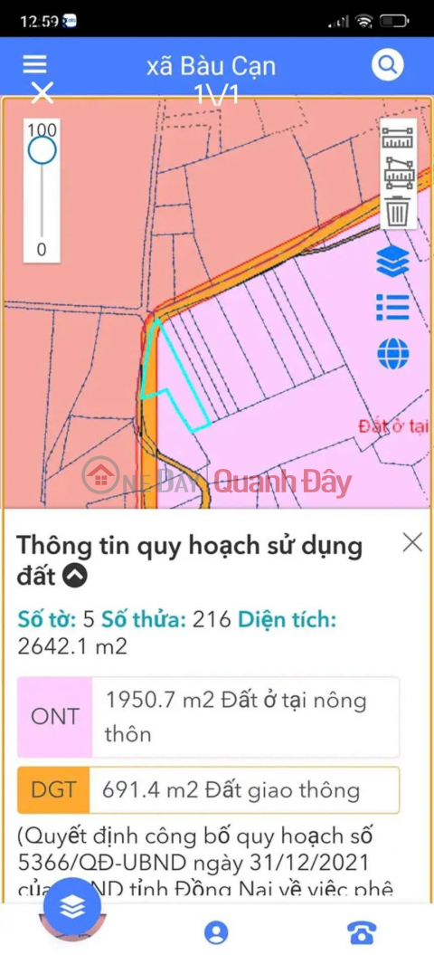 CẦN BÁN NHANH LÔ ĐẤT Tại Xã Bàu Cạn, Huyện Long Thành, Đồng Nai _0