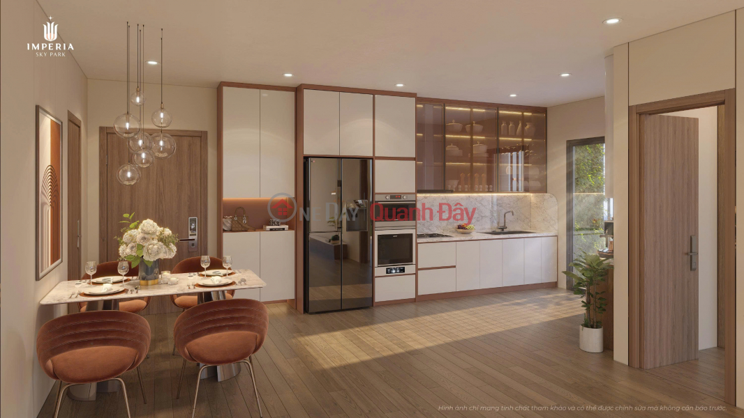đ 5.4 Billion | Corner 2-bedroom apartment for sale, the only one available in Sky 1 tower, Imperia Sky Park project - overlooking Thang Long Boulevard.
