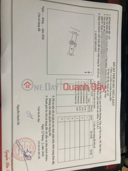 Property Search Vietnam | OneDay | Residential | Sales Listings | PRIME LOCATION FOR BUSINESS IN XUAN DONG TAN MINH - SOC SON COMMUNE, HANOI CITY - AREA 103.8 SQM - BEAUTIFUL PLOT OF LAND