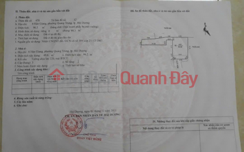 Owner needs to sell a house in Han Giang Alley, Quang Trung Ward, Hai Duong City. _0