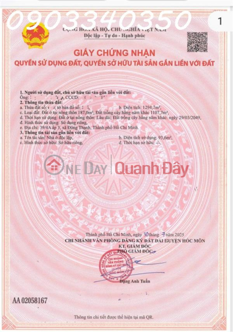 Đất Hóc Môn có nhà sẵn giá còn mềm so với khu vực _0