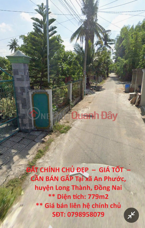 BEAUTIFUL OWNER'S LAND - GOOD PRICE - URGENTLY FOR SALE In An Phuoc commune, Long Thanh district, Dong Nai _0