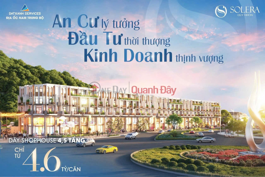 đ 10 Million HOT HOT FOR SALE luxury apartment project SOLERA QUY NHON – HIGH-CLASS RIVERSIDE SHOPHOUSE