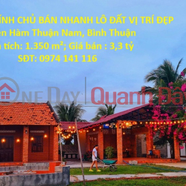 GIÁ TỐT – CHÍNH CHỦ BÁN NHANH LÔ ĐẤT VỊ TRÍ ĐẸP Huyện Hàm Thuận Nam, Bình Thuận _0