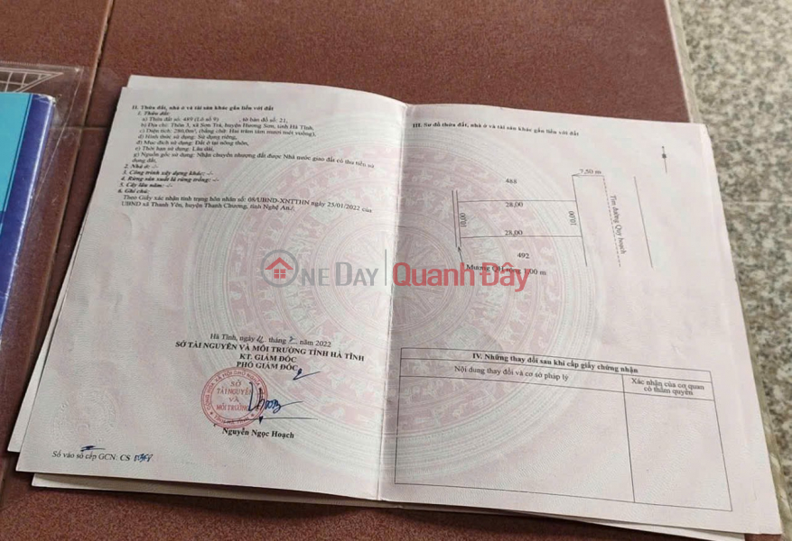 ĐẤT ĐẸP - GIÁ TỐT - CHÍNH CHỦ CẦN Bán Đất Xã Sơn Trà, Huyện Hương Sơn, Tỉnh Hà Tĩnh. Niêm yết bán