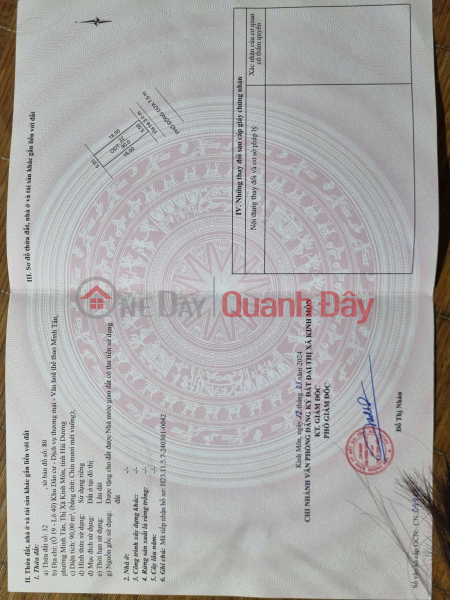 Property Search Vietnam | OneDay | Nhà ở | Niêm yết bán Bán lô đất 90m2 ( mặt tiền 5m) Tại Minh Tân - Kinh Môn - Hải Dương.