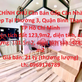 CHÍNH CHỦ Cần Bán Gấp Căn Nhà Đẹp Tại Phường 3, Quận Bình Thạnh, TP Hồ Chí Minh _0