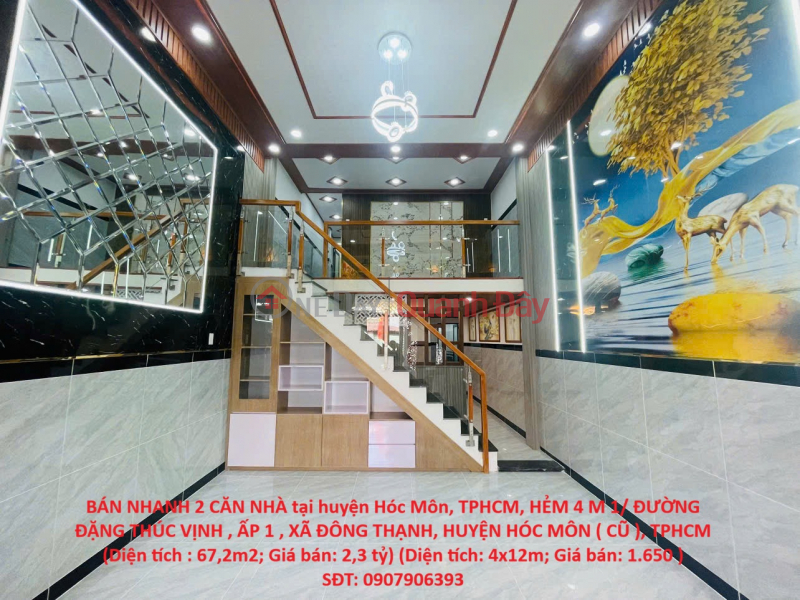 HOT HOT NHÀ ĐẸP - GIÁ TỐT CẦN BÁN NHANH 2 CĂN NHÀ tại huyện Hóc Môn, TPHCM Niêm yết bán
