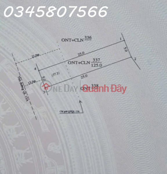 Property Search Vietnam | OneDay | Residential, Sales Listings LAND ON NATIONAL HIGHWAY 15A – PRICE ONLY 535 MILLION VND Thiet Ong Commune, Thanh Hoa