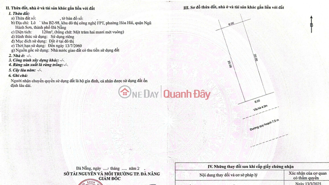 Land for sale near FPT - Opposite the wall of Hy Vọng Primary, Secondary and High School | Vietnam, Sales đ 8 Billion