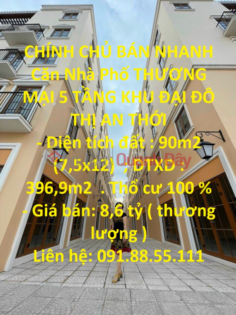 GOOD SELLING QUICKLY SELL COMMERCIAL Townhouse 5 storeys AN THI URBAN AREA _0