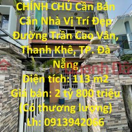 GENERAL House For Sale, Nice Location, Tran Cao Van Street, Thanh Khe Dist. Danang _0