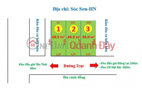 GIÁ CHỈ HƠN TỶ DT 68 M CÓ 50M ĐẤT THỔ CƯ ĐƯỜNG THÔNG RỘNG 6 M _0