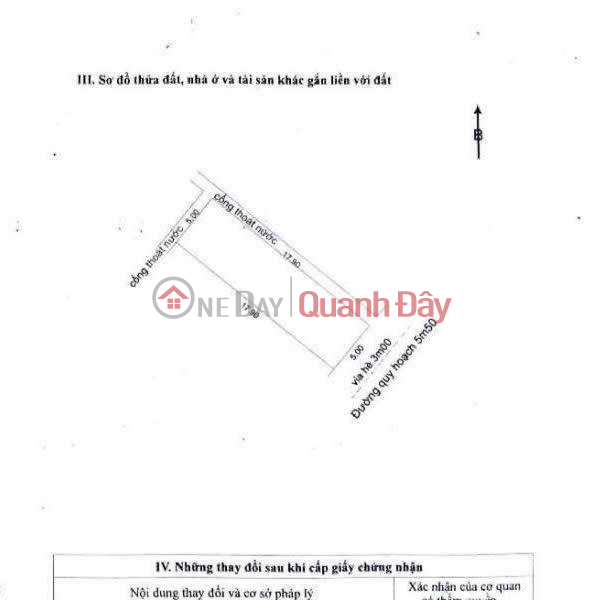 Land for sale on Bau Mac 20 Street - with a 1m emergency access lane on the side. | Vietnam, Sales | đ 4.79 Billion