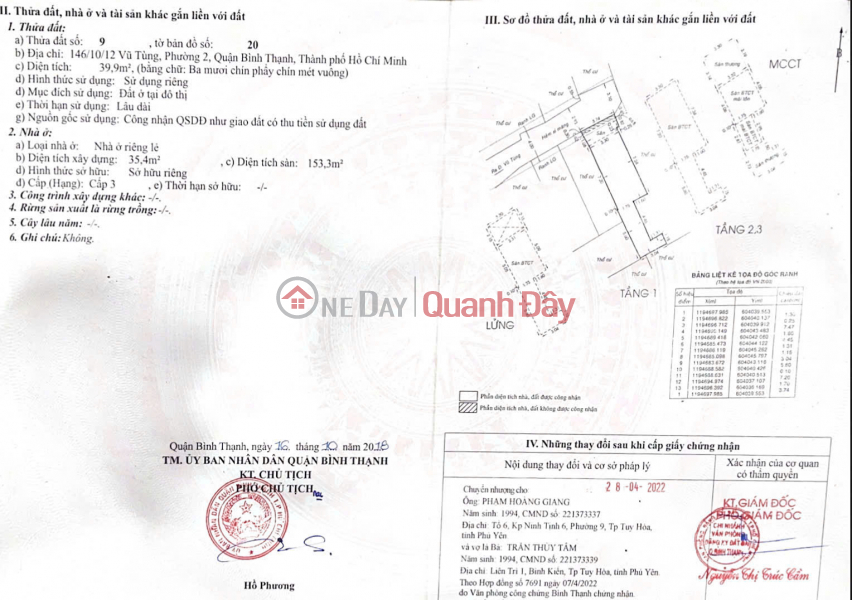 đ 6.5 Billion, HOUSE FOR SALE, 39.9M2, 5 FLOORS, 4 BEDROOMS, TITLE DEED AVAILABLE, ALLEY 146 VU TUNG STREET, BINH THANH DISTRICT, ADJACENT TO DISTRICT 1