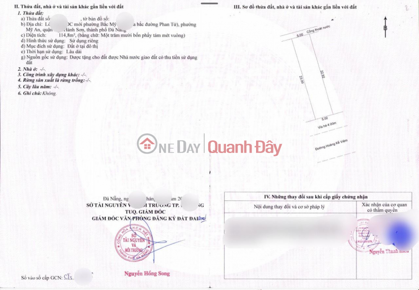 Land for sale on Hoang Ke Viem street - Da Nang, Right on An Thuong street, straight to the beach, rare items, good price Sales Listings