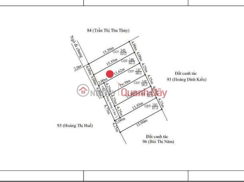 đ 630 triệu | Lô 62.3m² giá hiếm 6xx triệu – tuyến 2 Bình Minh Nam Đồ Sơn ZALO 0567 222 555