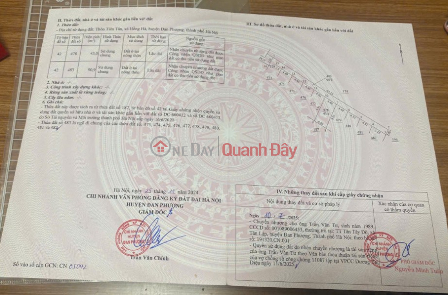 CHÍNH CHỦ cần bán nhanh 43m2 đất Tiên Tân, Hồng Hà, Đan Phượng, Hà Nội - Giá 2,5 tỷ, Việt Nam | Bán, đ 2,5 tỷ