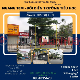 House for rent in Tay Thanh frontage, 350m2, 1st floor - opposite Le Loi school _0