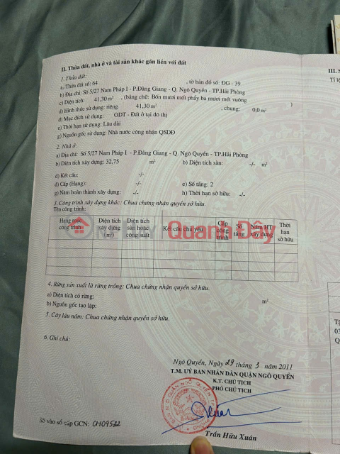 PRIVATE HOUSE FOR SALE BY OWNER - GOOD PRICE - Nam Phap 1, Gia Vien Ward, Ngo Quyen District, Hai Phong _0