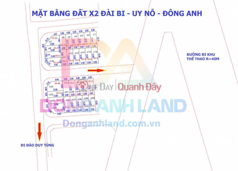 Land sale at auction of X2 Dai Bi village, Uy No commune, Dong Anh district, Hanoi city. Vietnam, Sales đ 3.9 Billion