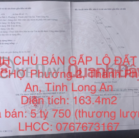 OWNER Urgently SELL LAND LOT FRONT OF MARKET Ward 2, Tan An City, Long An Province _0