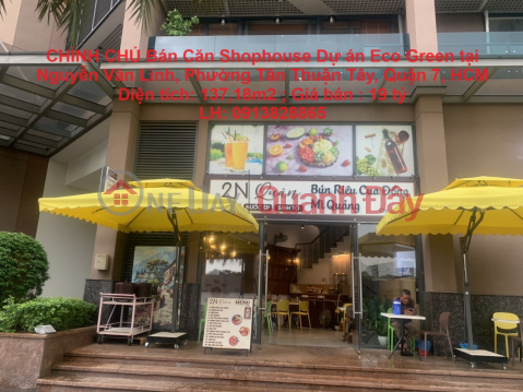 CHÍNH CHỦ Bán Căn Shophouse Dự án Eco Green tại Nguyễn Văn Linh, Phường Tân Thuận Tây, Quận 7, HCM _0