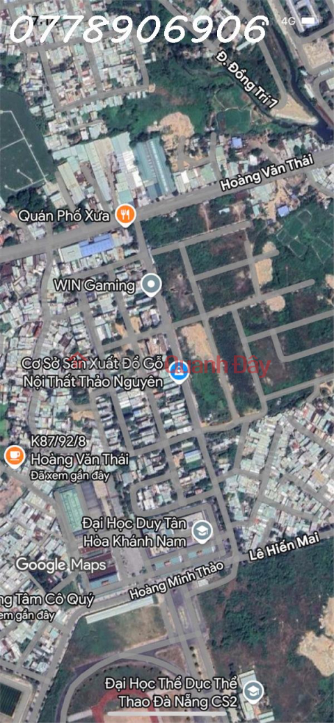 LAND LOT FOR SALE WITH 2 FRONTS, CAR ALLEY 6M WIDE - HOANG VAN THAI, LIEN CHIEU _0