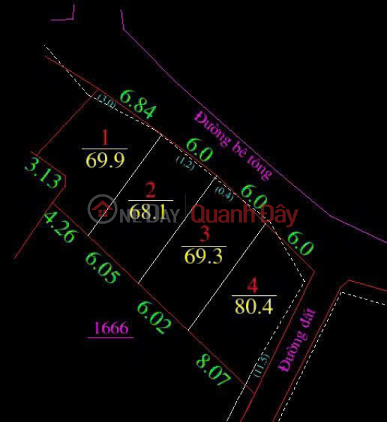 đ 750 triệu BÁN 4 LÔ ĐẤT TẠI DIÊN ĐIỀN - DIÊN KHÁNH - Khu đông dân cư - Gần chợ, trường học, y tế