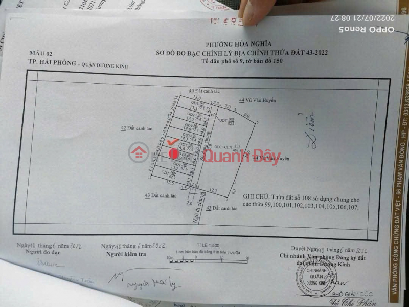 Property Search Vietnam | OneDay | Residential Sales Listings | 620 million - 58.9m2 Hoa Nghia, Duong Kinh Zalo 0567222555