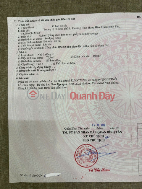 House for sale 71m2, Alley 6m Huong Lo 3, Binh Hung Hoa Ward, 100m from AEON Tan Phu, price 5.6 billion _0